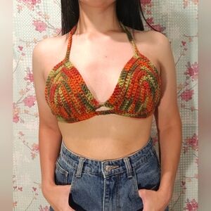 Camo Crochet Top